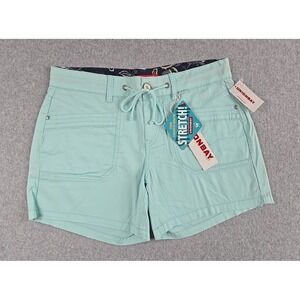 UNION BAY Womens Size 7 Junior Megan Twill Shorts Stretch Mint Green NWT